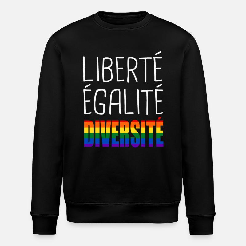 LGBT liberté égalité diversité - Sweat bio ROLLER Stanley/Stella Unisexe - noir
