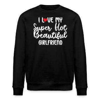 Ich Liebe Meine Freundin Paare Freund Geschenkidee - Stanley/Stella Unisex Bio-Sweatshirt ROLLER - Schwarz - Vorne - Nik (191cm)