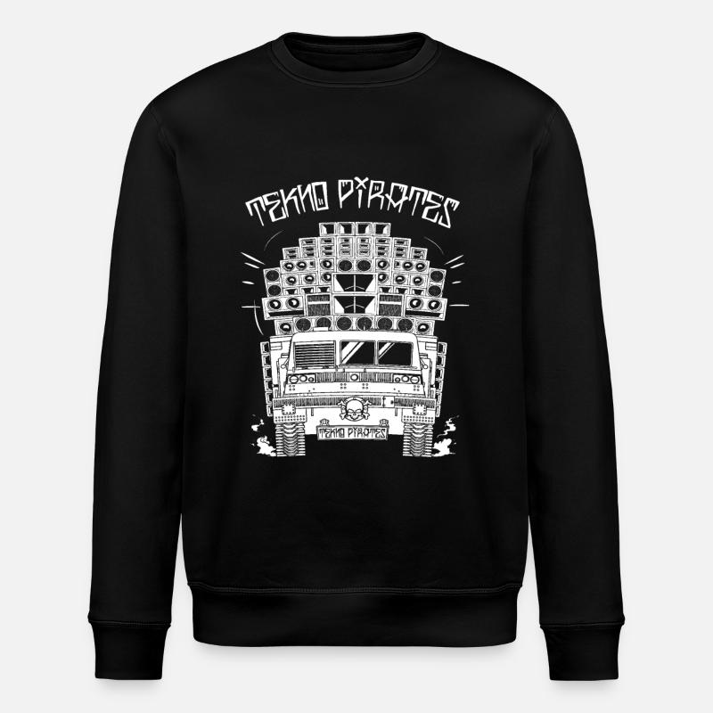 Piratas libres de Tekno - Sudadera ecológica unisex ROLLER de Stanley/Stella - negro