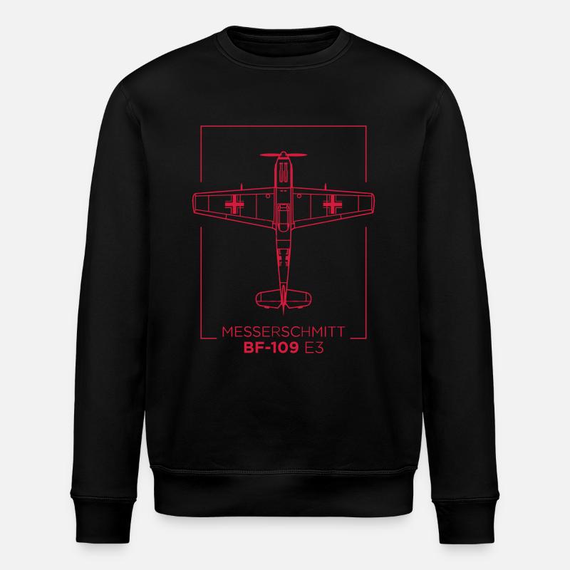 Messerscmitt BF-109 E3 - Stanley/Stella ROLLER Unisex Organic Sweatshirt - black