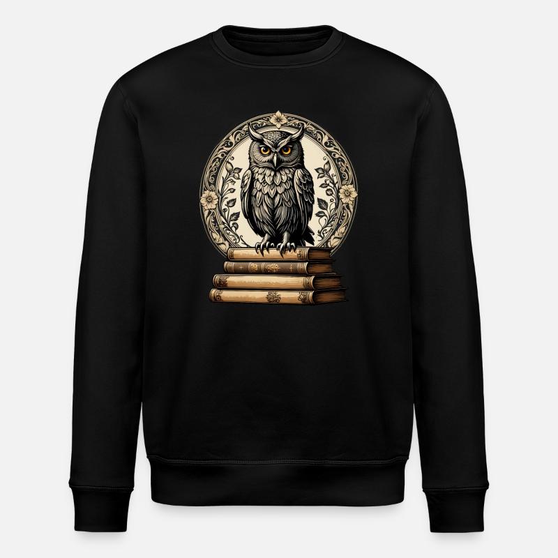 Livre Hibou - Sweat bio ROLLER Stanley/Stella Unisexe - noir
