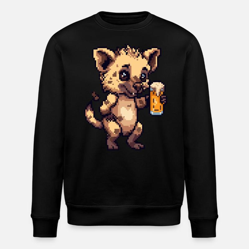 Bière Hyena Pixel - Sweat bio ROLLER Stanley/Stella Unisexe - noir