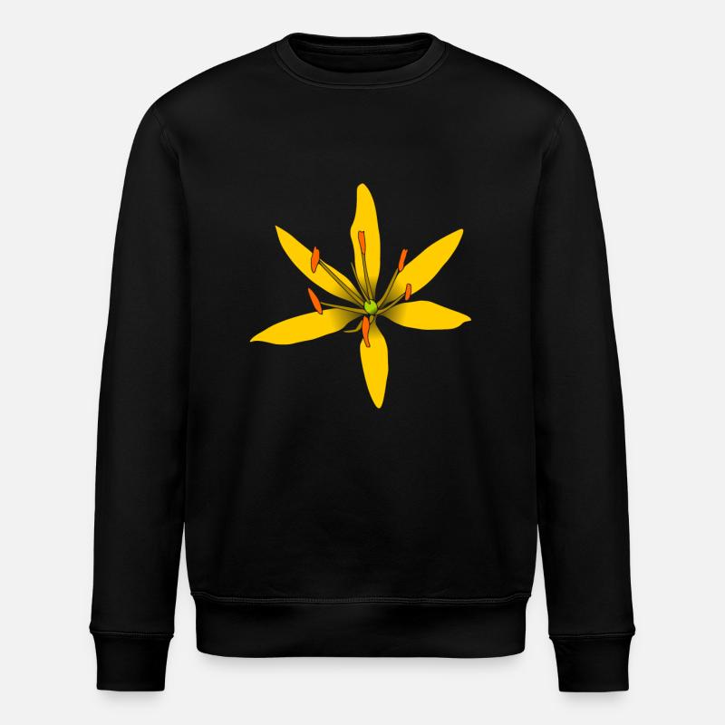 wundervolle gelbe Blume, Blüte - Stanley/Stella Unisex Bio-Sweatshirt ROLLER - Schwarz
