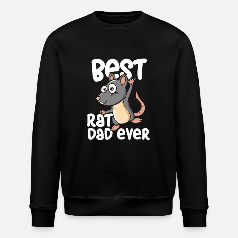 Best Rat Dad Ever - Stanley/Stella ROLLER Unisex Organic Sweatshirt - black