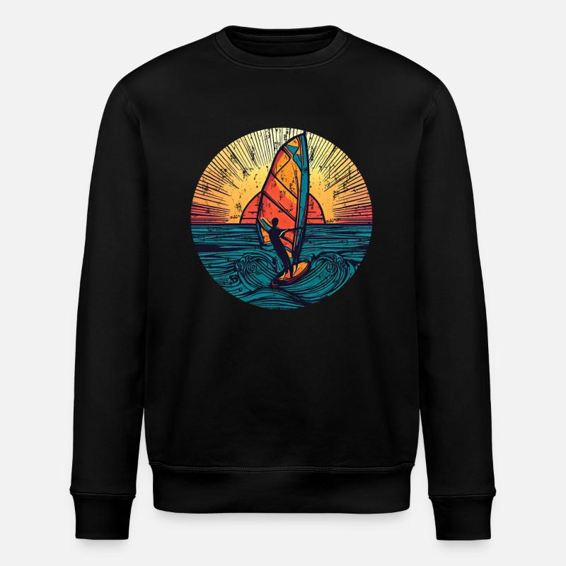 Windsurfer Surfer Sunset - Sweat bio ROLLER Stanley/Stella Unisexe - noir