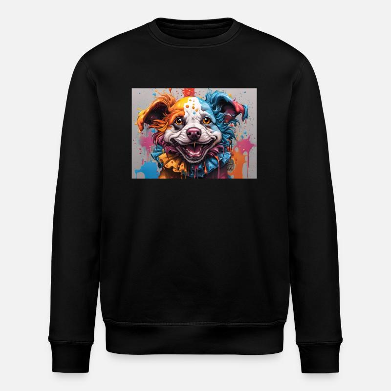 Ein Clownshund - Stanley/Stella Unisex Bio-Sweatshirt ROLLER - Schwarz