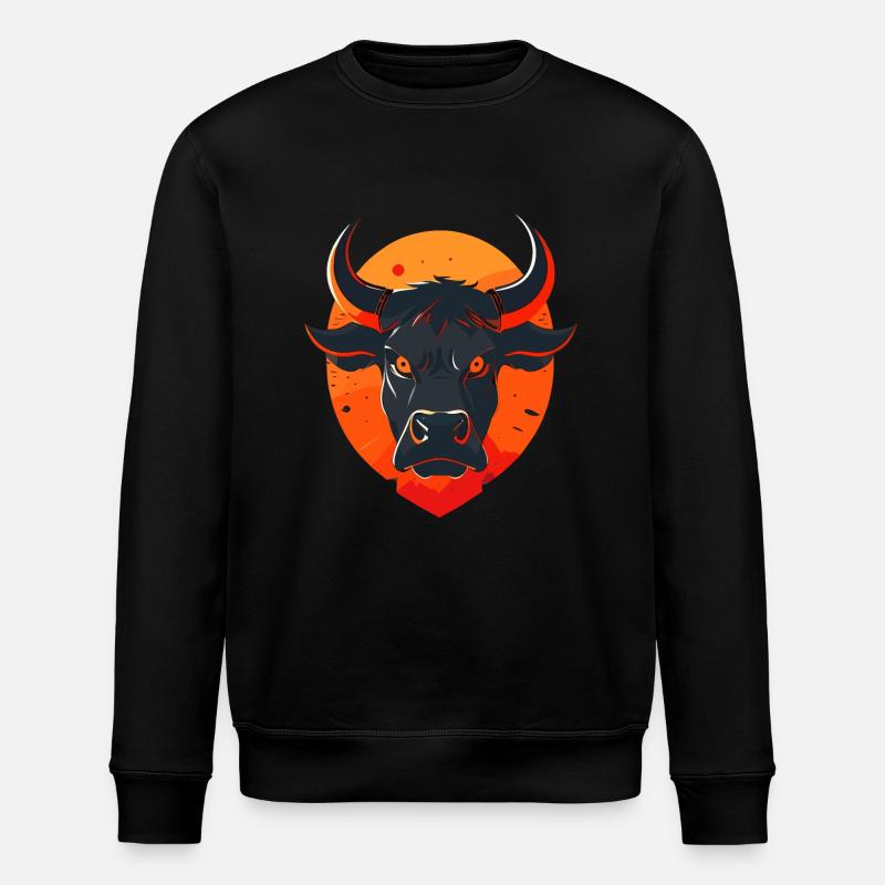 BulleStier Büffel - Stanley/Stella Unisex Bio-Sweatshirt ROLLER - Schwarz