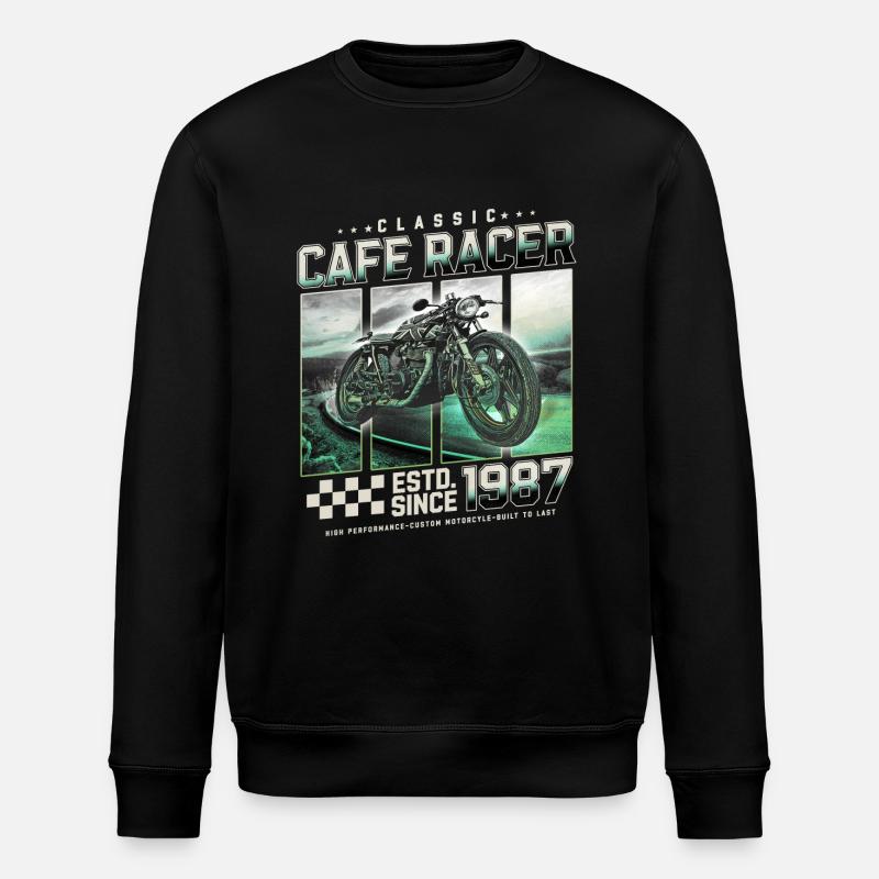 Cafe Racer built in 1987 - Stanley/Stella ROLLER Unisex Organic Sweatshirt - black