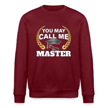 You can call me Master's Degree Design - Stanley/Stella ROLLER Unisex Organic Sweatshirt - burgundy - Front - Nik (191cm)
