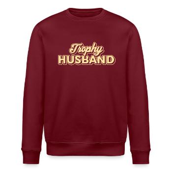 Husband Groom Marriage Wedding Gift Idea - Stanley/Stella ROLLER Unisex Organic Sweatshirt - burgundy - Front - Nik (191cm)