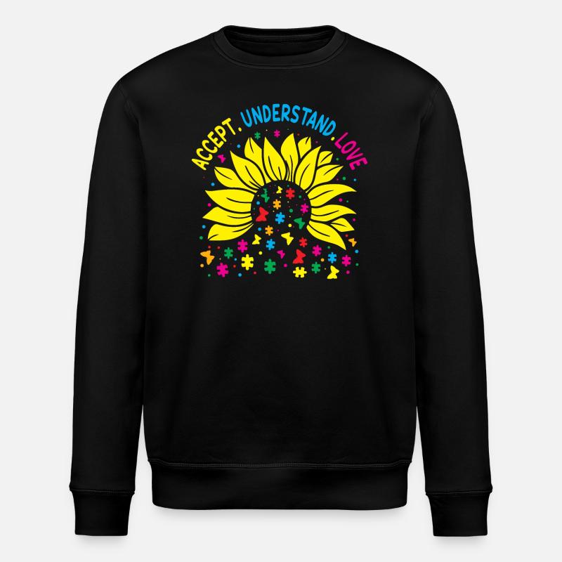 Bewusstsein für Autismus - Stanley/Stella Unisex Bio-Sweatshirt ROLLER - Schwarz