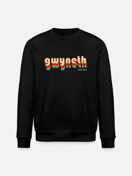 Retro Gwyneth Name - Stanley/Stella ROLLER Unisex Organic Sweatshirt - black