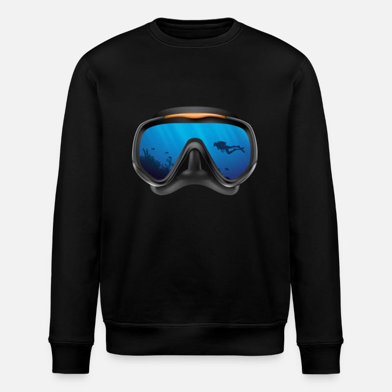 Diving, Diver, Diving Goggles - Stanley/Stella ROLLER Unisex Organic Sweatshirt - black