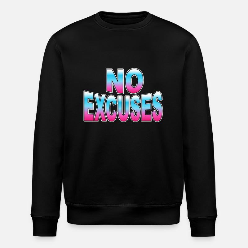 No Excuses - Stanley/Stella Unisex Bio-Sweatshirt ROLLER - Schwarz