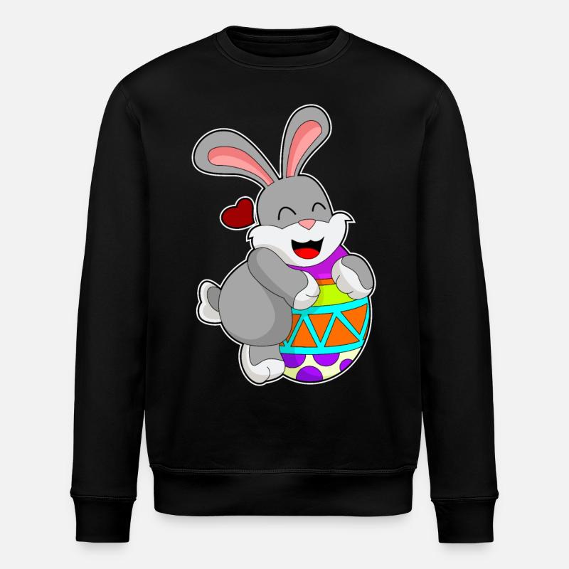 Rabbit Egg - Stanley/Stella ROLLER Unisex Organic Sweatshirt - black