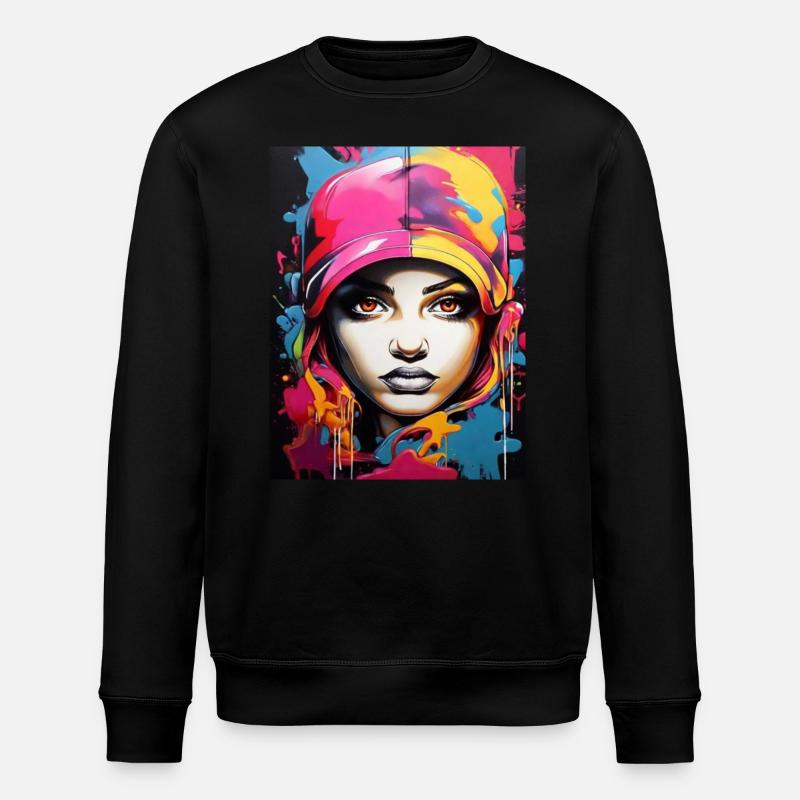 Graffiti-Stil2 - Stanley/Stella Unisex Bio-Sweatshirt ROLLER - Schwarz