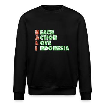 Bali - Indonesien - Stanley/Stella Unisex Bio-Sweatshirt ROLLER - Schwarz - Vorne - Nik (191cm)