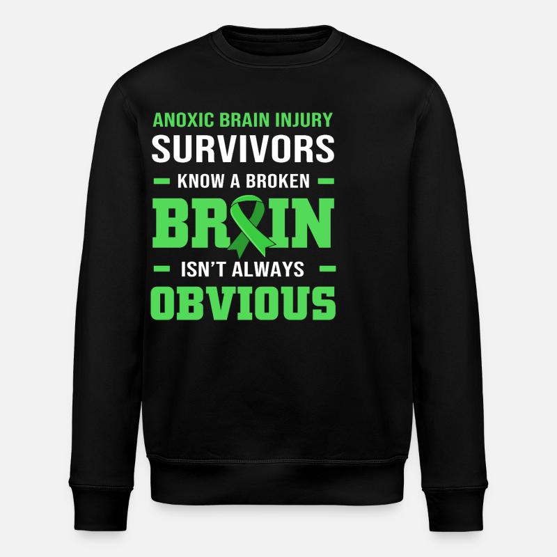 Brain injury stroke - Stanley/Stella ROLLER Unisex Organic Sweatshirt - black
