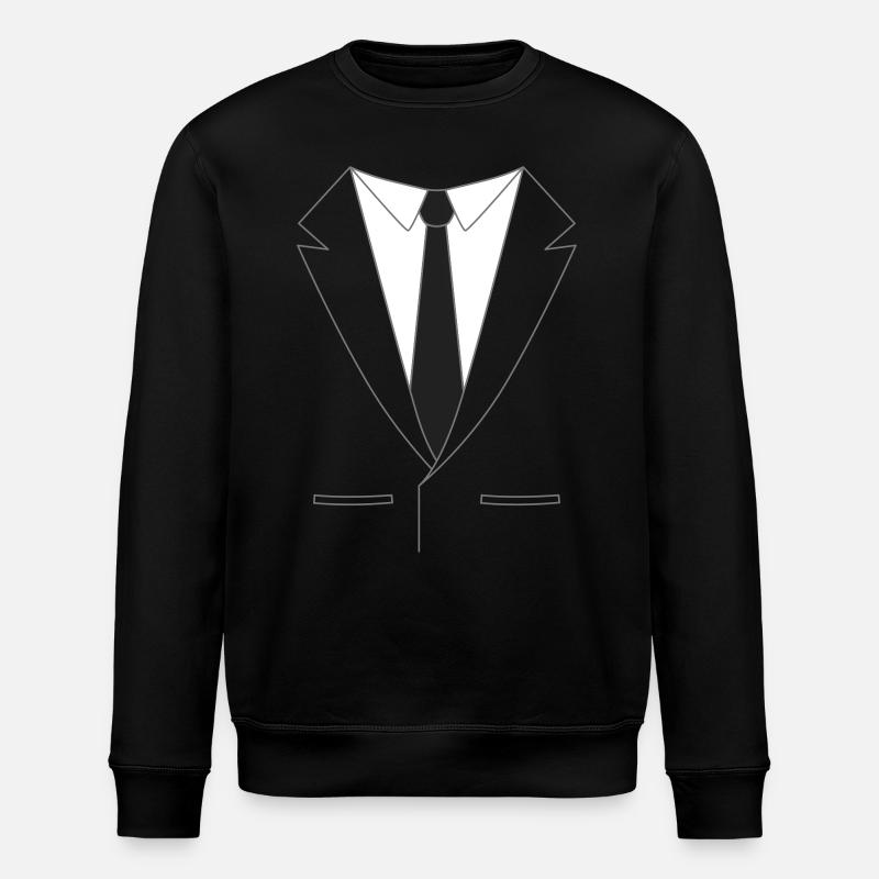 Anzug mit Krawatte - Stanley/Stella Unisex Bio-Sweatshirt ROLLER - Schwarz