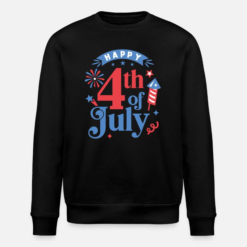 Frohen 4. Juli - Stanley/Stella Unisex Bio-Sweatshirt ROLLER - Schwarz