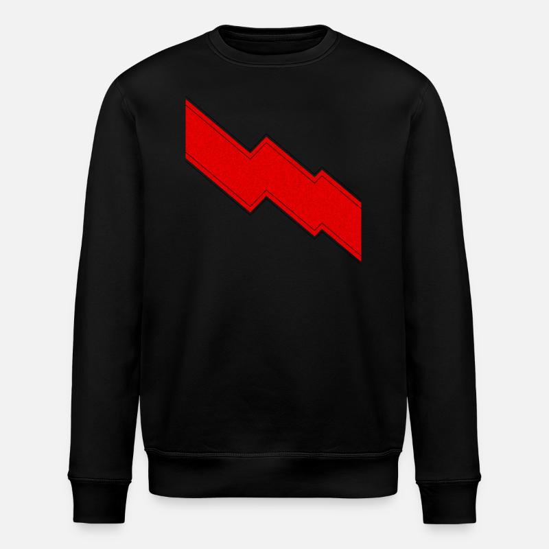 Roter Blitz Zeichen Geschenk - Stanley/Stella Unisex Bio-Sweatshirt ROLLER - Schwarz
