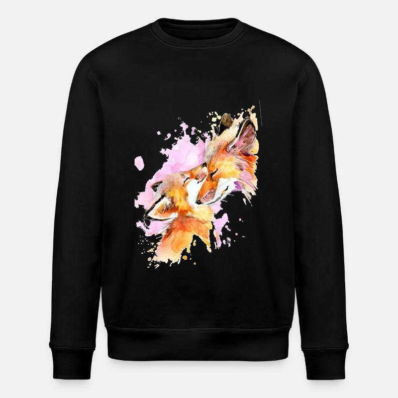 Love my fox - Stanley/Stella ROLLER Unisex Organic Sweatshirt - black