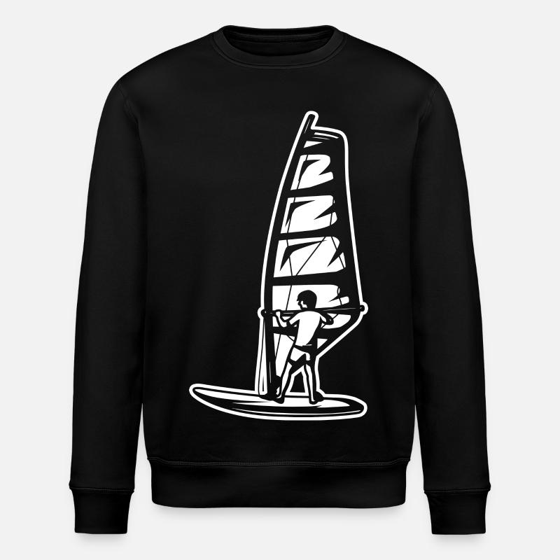 Windsurfer Junge - Stanley/Stella Unisex Bio-Sweatshirt ROLLER - Schwarz