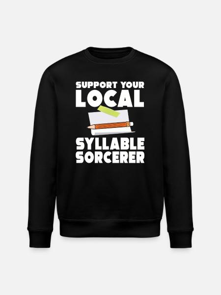 Syllable Magician Poetry Slam - Stanley/Stella ROLLER Unisex Organic Sweatshirt - black