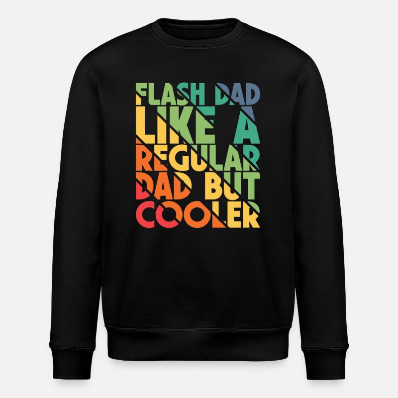 Bouldering Flash Papa Boulderer - Stanley/Stella ROLLER Unisex Organic Sweatshirt - black
