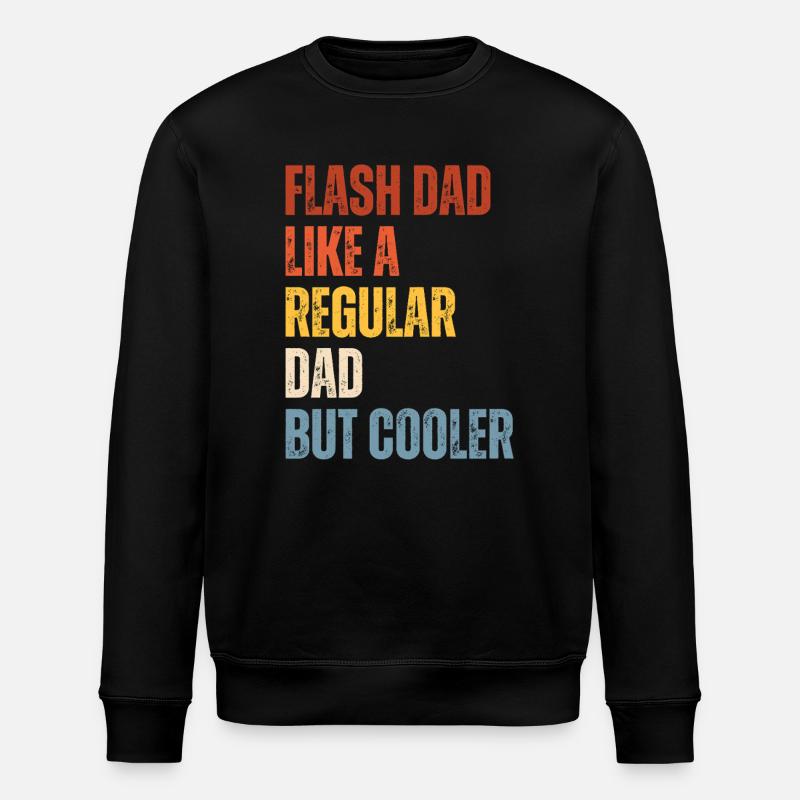 Bouldering Flash Papa Boulderer - Stanley/Stella ROLLER Unisex Organic Sweatshirt - black