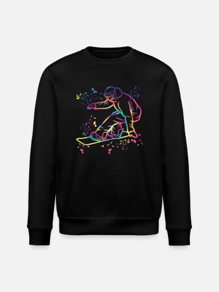 Snowboarder Snowboarding Snowboard - Stanley/Stella ROLLER Unisex Organic Sweatshirt - black