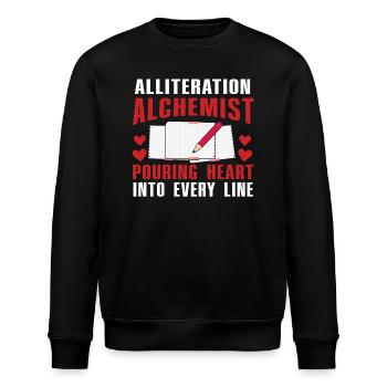 Alliteration Alchemist Poetry Slam - Stanley/Stella Unisex Bio-Sweatshirt ROLLER - Schwarz - Vorne - Nik (191cm)