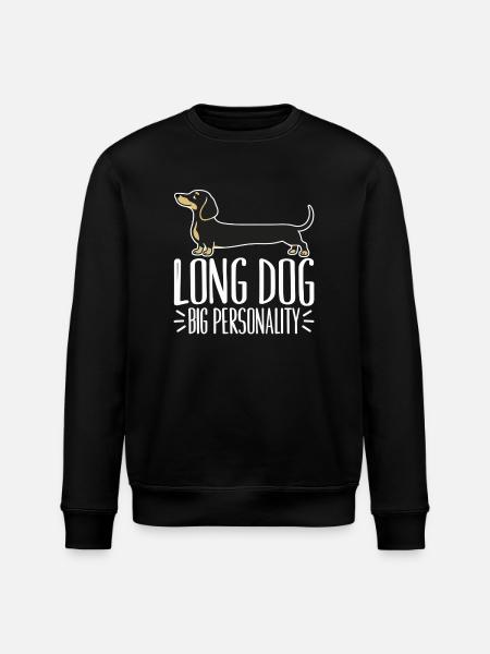 Dackel: Langer Hund, große Persönlichkeit - Stanley/Stella Unisex Bio-Sweatshirt ROLLER - Schwarz