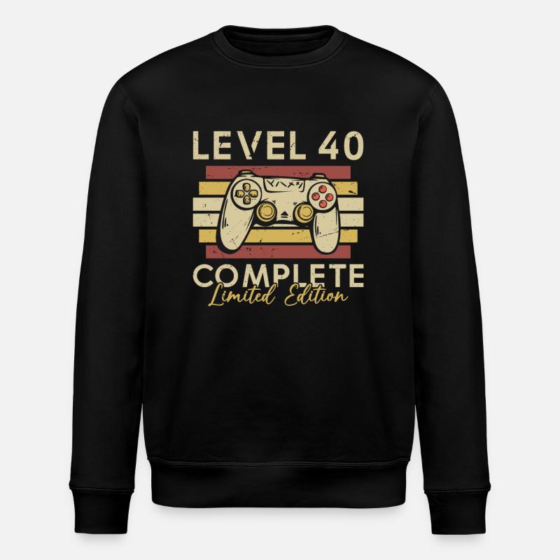 Level 40 Complete - Stanley/Stella ROLLER Unisex Organic Sweatshirt - black