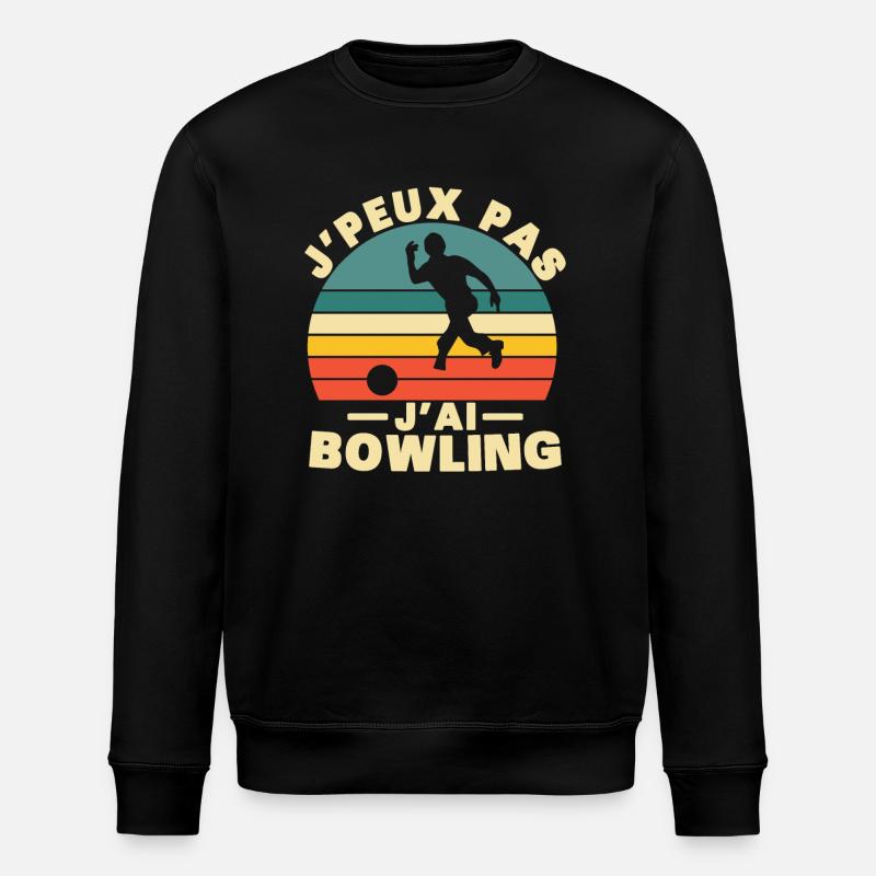 Ich kann nicht bowlen - Stanley/Stella Unisex Bio-Sweatshirt ROLLER - Schwarz