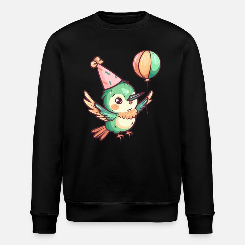 colibri oiseau anniversaire bébé - Sweat bio ROLLER Stanley/Stella Unisexe - noir