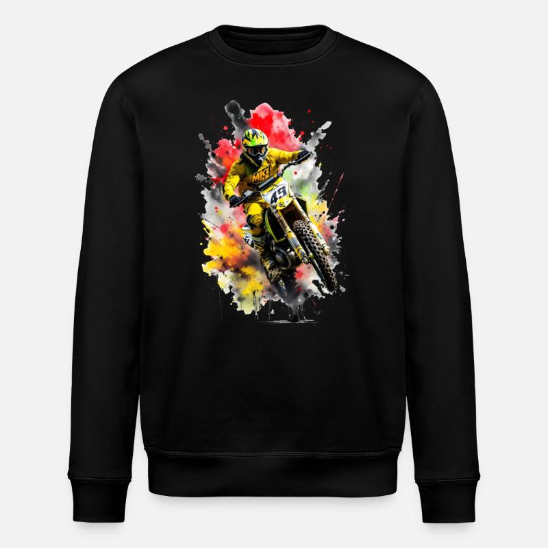Éclaboussure de motocross - Sweat bio ROLLER Stanley/Stella Unisexe - noir