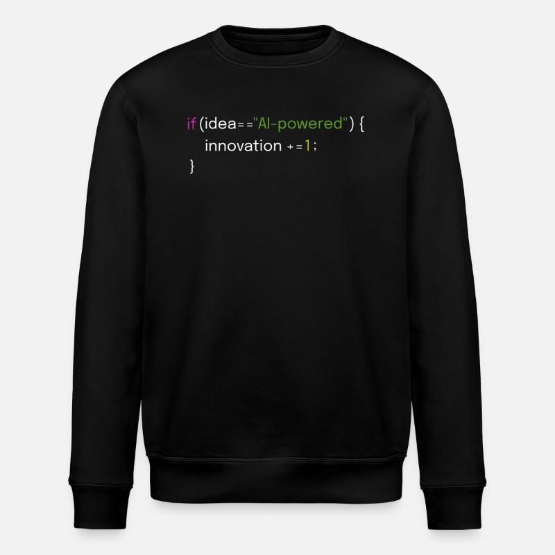 Innovations- und AI-Coding-Design - Stanley/Stella Unisex Bio-Sweatshirt ROLLER - Schwarz