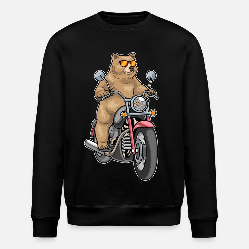 Moto Ours - Sweat bio ROLLER Stanley/Stella Unisexe - noir