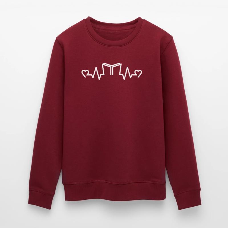 Herzfrequenz Buch Reader, Reader, Bücher Stanley/Stella Unisex Bio-Sweatshirt ROLLER