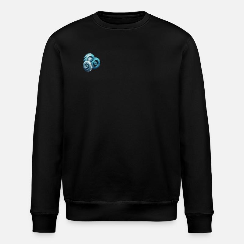 Zahnräder Polygon - Stanley/Stella Unisex Bio-Sweatshirt ROLLER - Schwarz