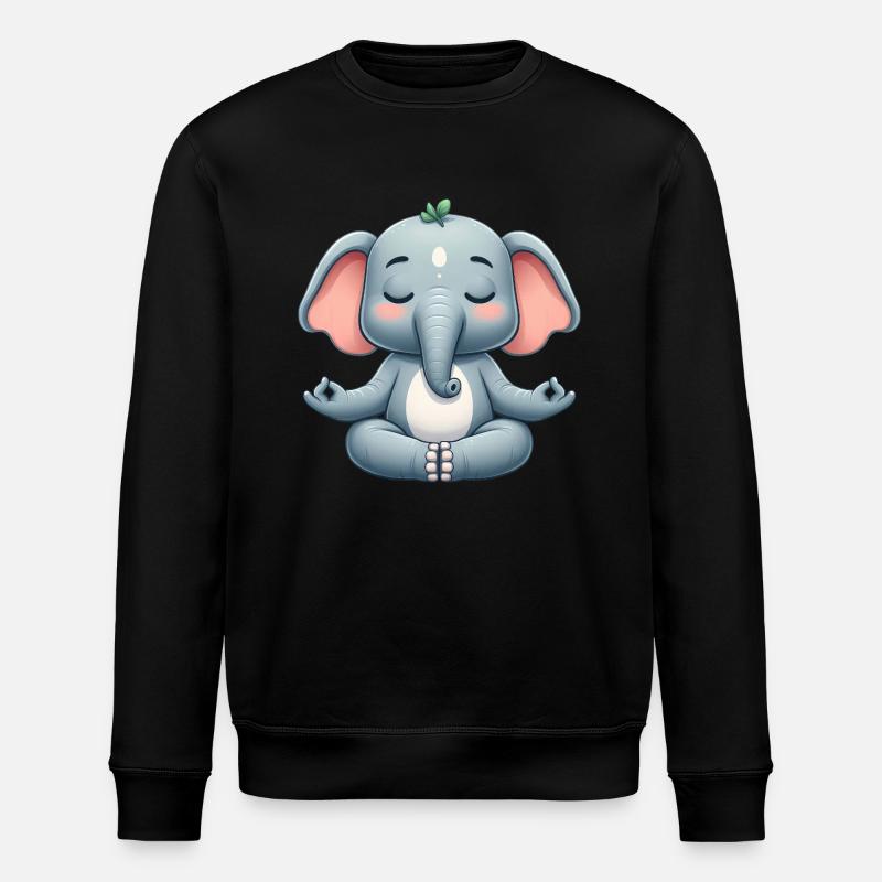 Relaxation bouddhiste Elephant Yoga - Sweat bio ROLLER Stanley/Stella Unisexe - noir
