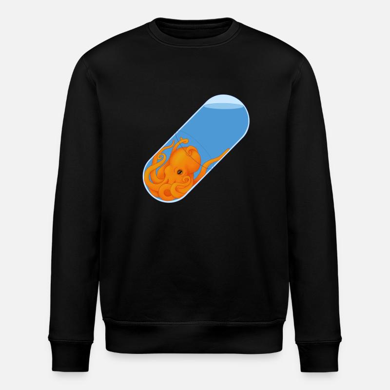 Octopus Pill - Stanley/Stella ROLLER Unisex Organic Sweatshirt - black