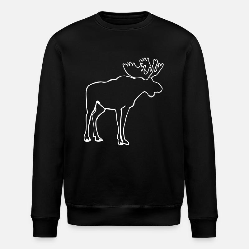 Moose - Stanley/Stella ROLLER Unisex Organic Sweatshirt - black