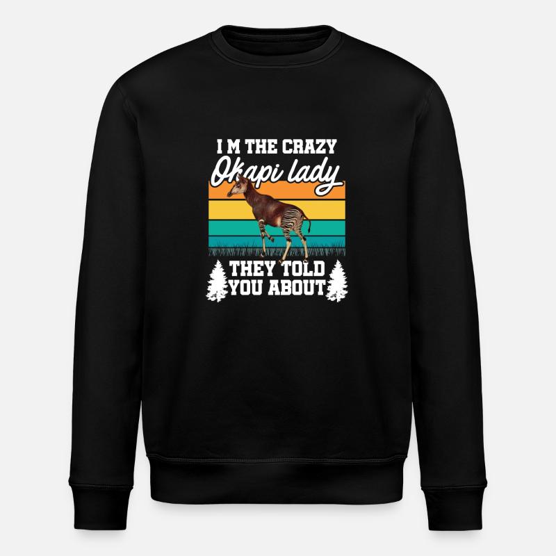 Okapi Natur pur - Stanley/Stella Unisex Bio-Sweatshirt ROLLER - Schwarz