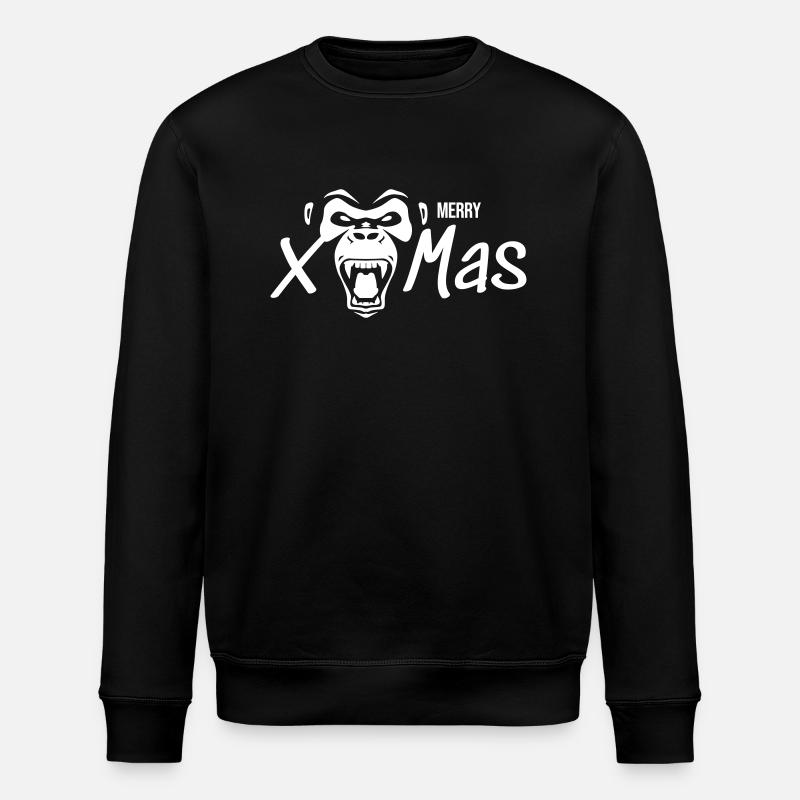 Merry X Mas Gorille - Sweat bio ROLLER Stanley/Stella Unisexe - noir