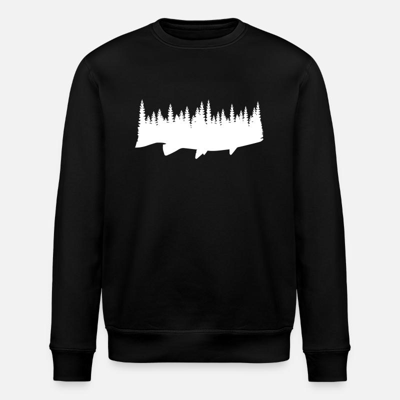 Poisson et forêt - Sweat bio ROLLER Stanley/Stella Unisexe - noir