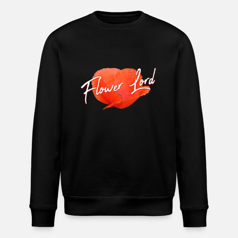 Coquelicot Coquelicot Fleuriste - Sweat bio ROLLER Stanley/Stella Unisexe - noir