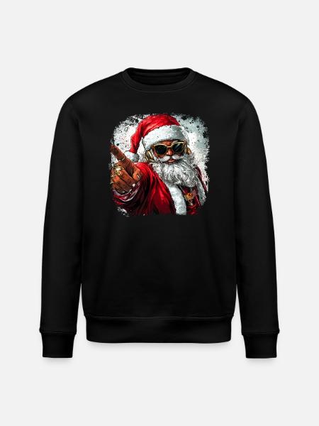Rapper Santa Claus - Stanley/Stella ROLLER Unisex Organic Sweatshirt - black