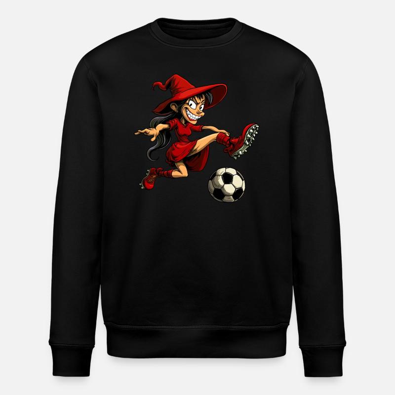 Hexen Fussball - Stanley/Stella Unisex Bio-Sweatshirt ROLLER - Schwarz